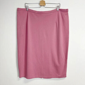 City Chic Skirt Womens XL / 22 Pink Knit Pencil Zipper Back Detail